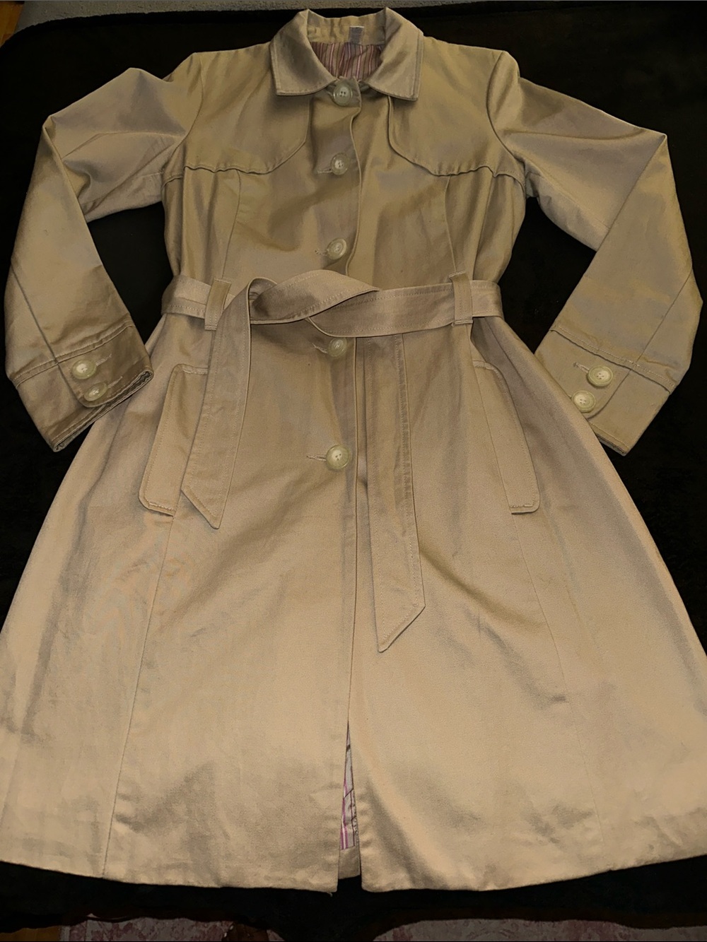 Old Navy Light Beige Belted Trench Coat